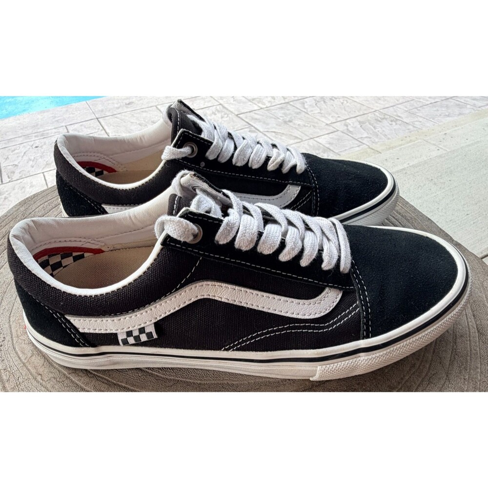 Vans Unisex Off The Wall 500714 Black Old Skool Shoes Sneakers Mens SZ 9.5